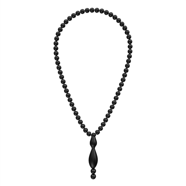 Collier noir modélisation 3d