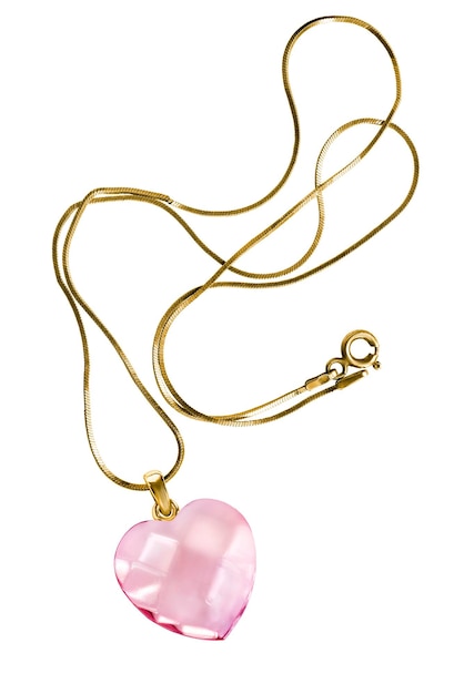 Un collier d'or isolé