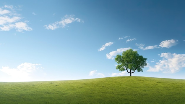 Colline avec un arbre