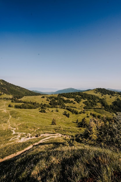 Colline de Ploska avec refuge de montagne de Borisov montagnes Big Fatra Slovaquie Randonnée été Slovaquie paysage