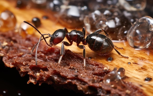 Photo une colonie de fourmis fascinantes