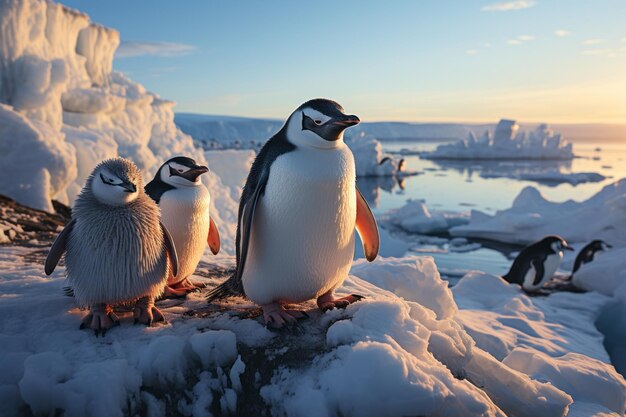 Colonie de pingouins empereurs à Snow Hill en Antarctique Photo de haute qualité