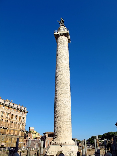 La colonne Trajane à Rome Italie