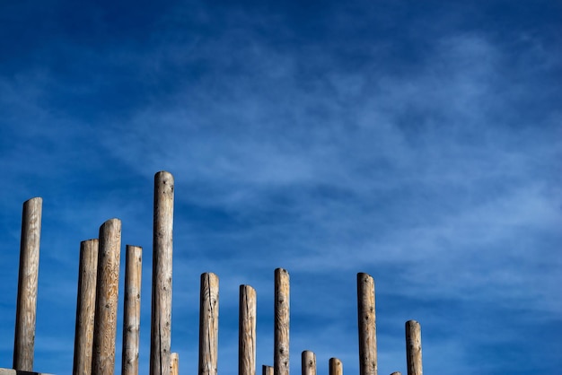 Colonnes en bois abstraites