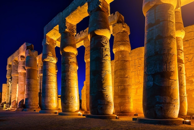 Colonnes du temple de Karnak