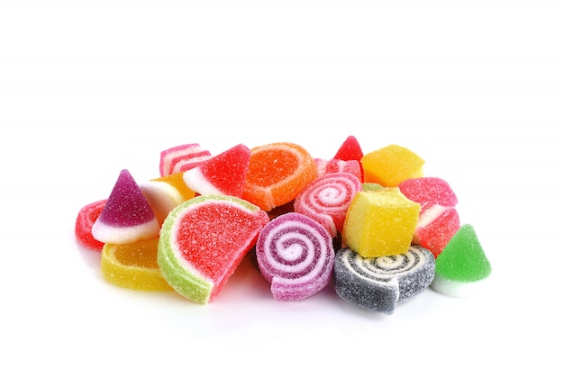 Coloré de bonbons sucrés à la gelée isolés