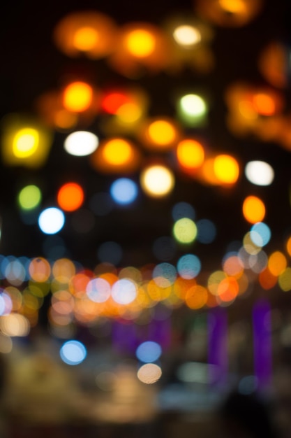 Coloré de l'éclairage de fond bokeh