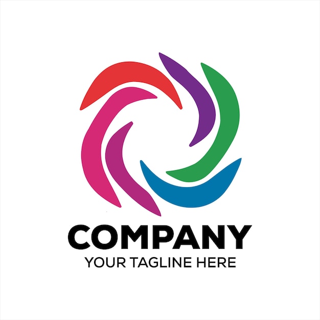 Colorful Abstract Logo circulaire
