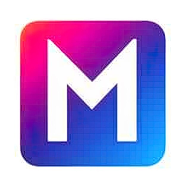 Photo a colorful logo with a letter m on it