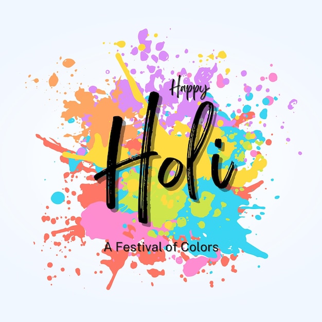 Colorful Minimal Bonne journée d'Holi sur Instagram 1