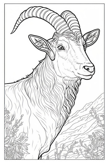 Coloriage animaux de la ferme lignes de pensée