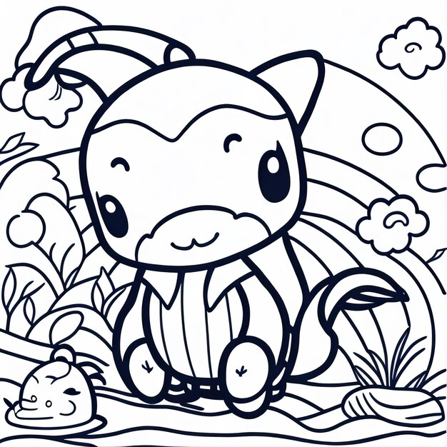 Photo coloriage d'animaux et de personnages