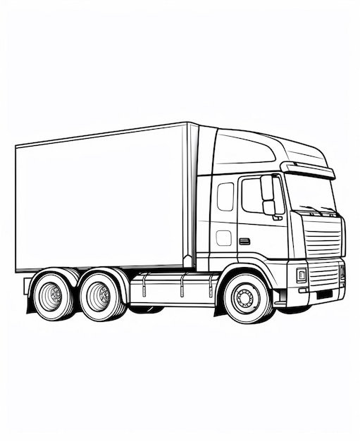 Photo coloriage camion truck pour enfants transport coloriages à imprimer