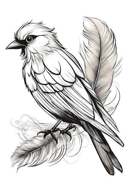 Coloriage Canari pour adultes Croquis imprimable