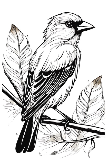 Coloriage Canari pour adultes Croquis imprimable