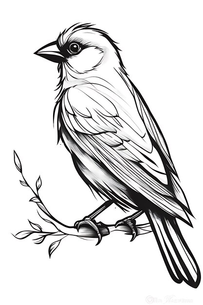 Coloriage Canari pour adultes Croquis imprimable