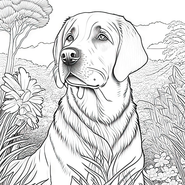 Photo coloriage de chien