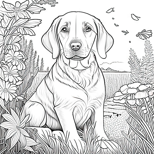 Photo coloriage de chien