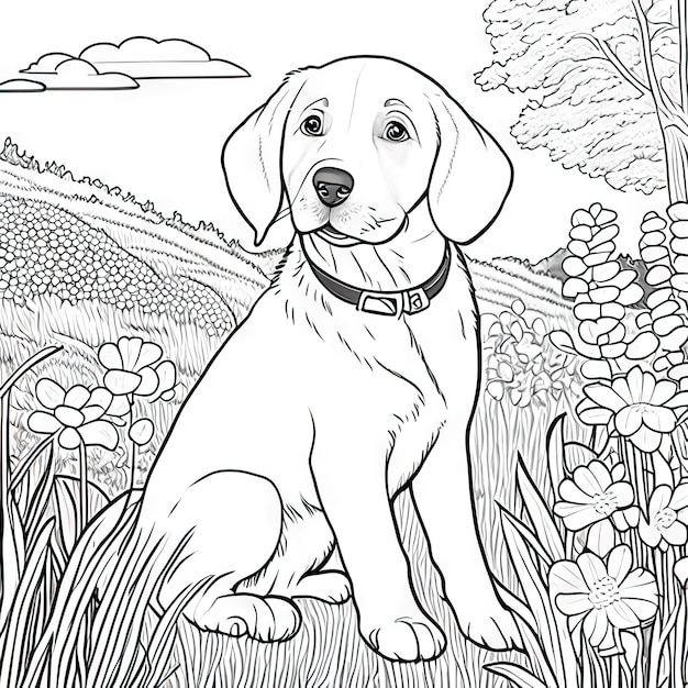 Coloriage de chien