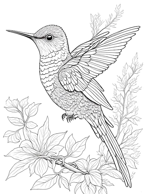 Coloriage Colibri