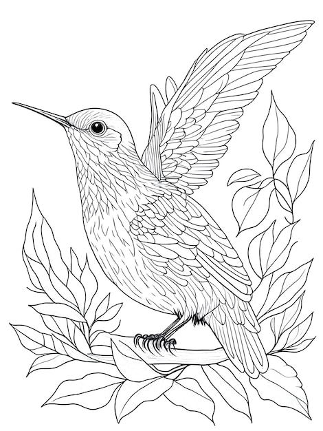 Coloriage Colibri