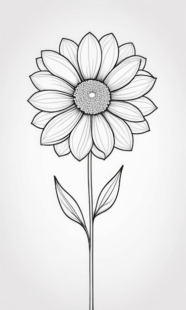 Photo coloriage de fleurs de stramonium pour enfants