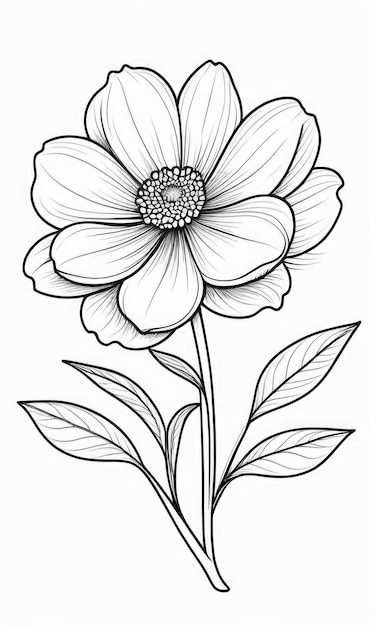 Photo coloriage de fleurs de stramonium pour enfants