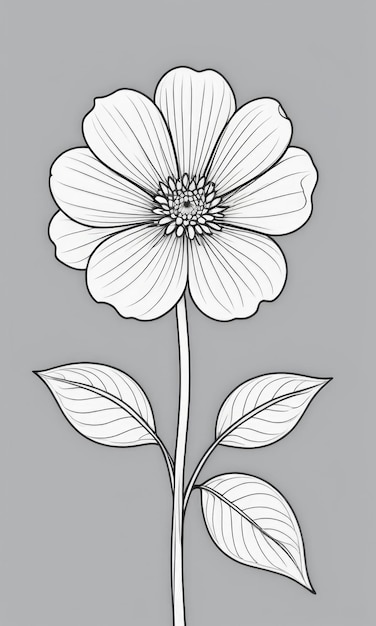 Photo coloriage de fleurs de stramonium pour enfants