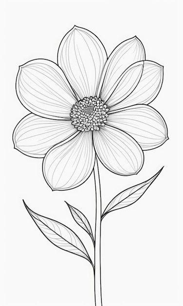 Photo coloriage de fleurs de stramonium pour enfants