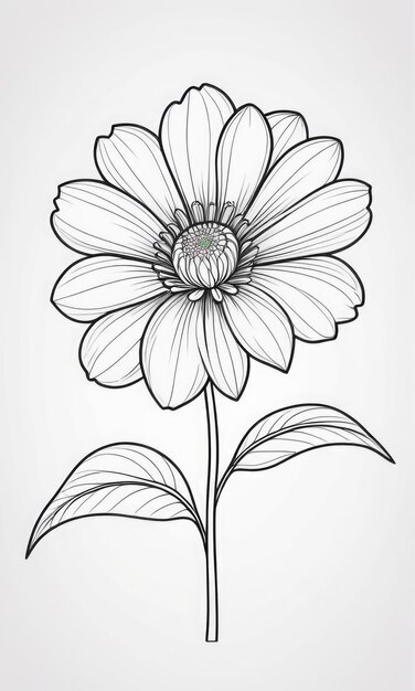 Photo coloriage de fleurs de stramonium pour enfants