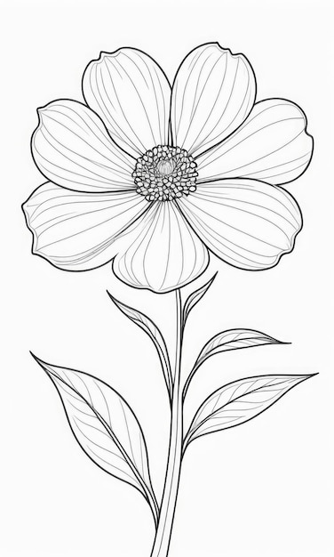 Photo coloriage de fleurs de stramonium pour enfants