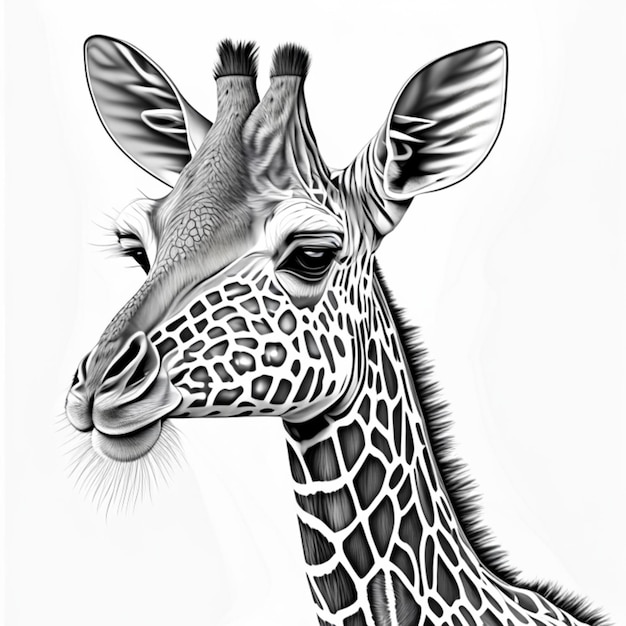 Coloriage girafe pour adultes Coloriage pour enfants