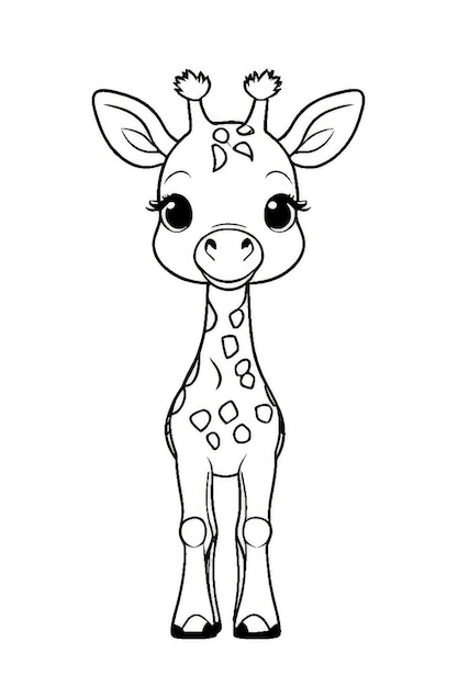 Photo coloriage girafe