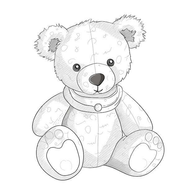 coloriage mignon pour les enfants avec illustration de contour d'ours