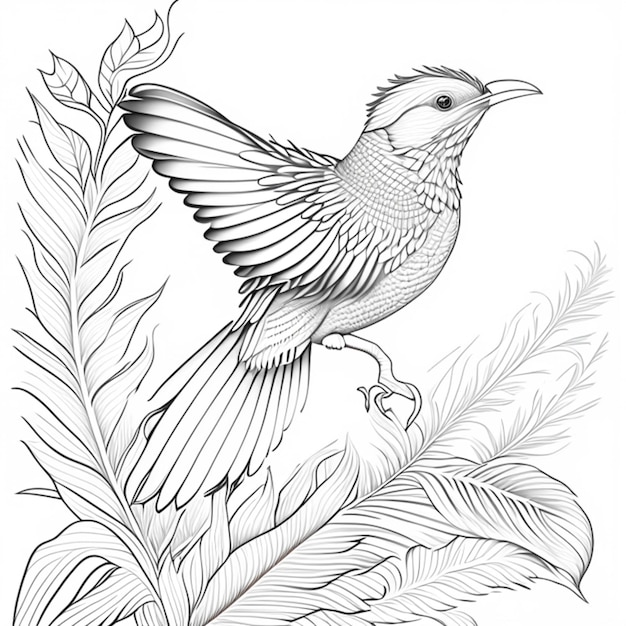 Coloriage oiseau Quetzal pour adultes Coloriage pour enfants