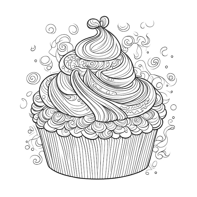 coloriage de petit gâteau5