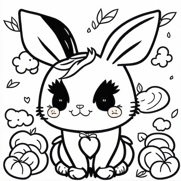 coloriage pour enfants lapin