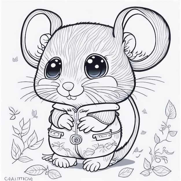 coloriage pour enfants rat souris