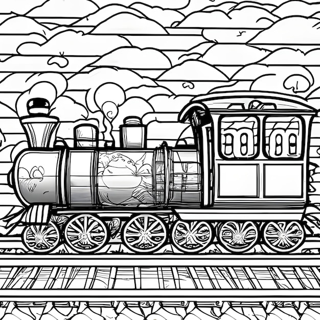 Photo coloriage train 0