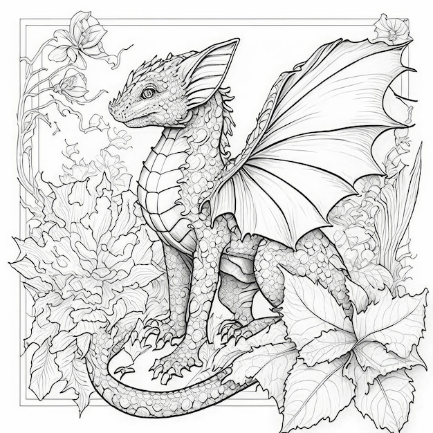 Coloriages de dragons pour enfants et adultes