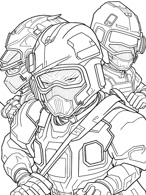 Coloriages Force militaire