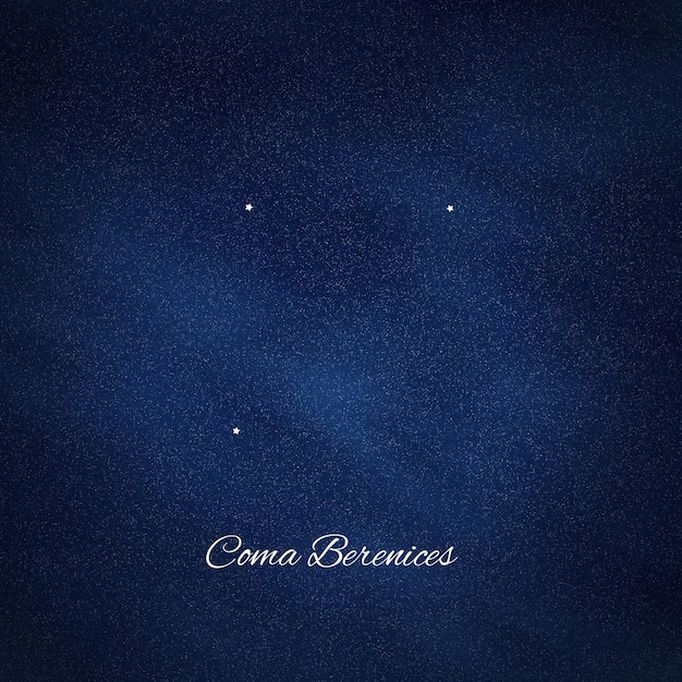 Coma Constellation de Bérénice Amas d'étoiles Cheveux de Bérénice