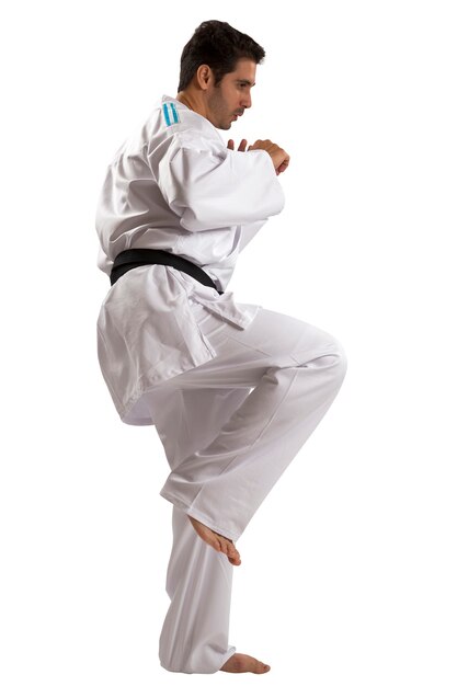 Combattant De Judo Argentin Sur Espace Blanc