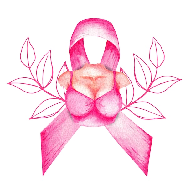 Photo combattre le cancer du sein ruban rose