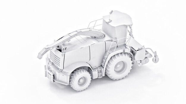 Combiner moderne blanc sur fond blanc. rendu 3D.