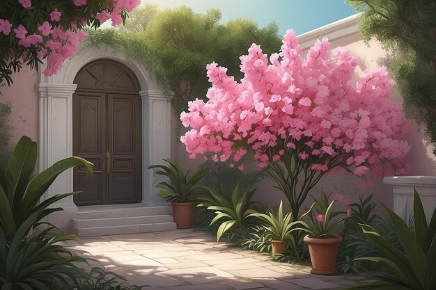 Photo comédie romantique les mésaventures illustration du bouquet d'oleander