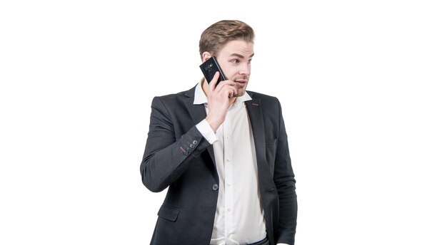 Comment puis-je vous aider Un homme d'affaires a reçu un appel téléphonique Appel téléphonique Communication mobile Gardez votre entreprise en mouvement