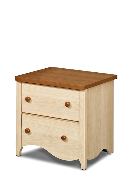 Commode en bois isolé sur fond blanc