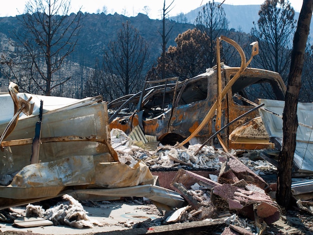 Communauté résidentielle après Waldo Canyon Fire 2012 à Colorado Springs, Colorado.