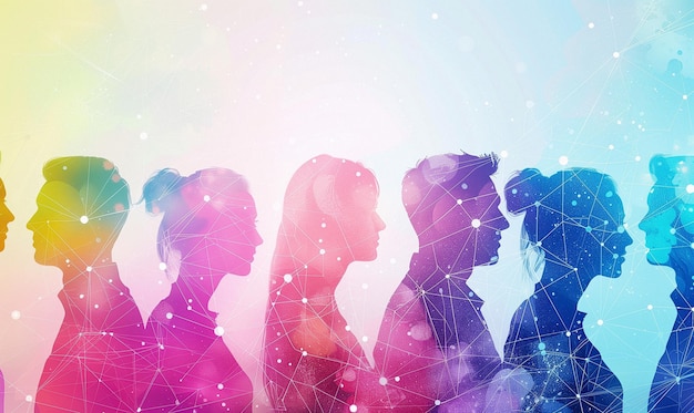 La communication entre les personnes arrière-plan conceptuel